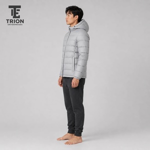 Veste d'hiver matelassée personnalisée pour homme, confortable, décontractée, à capuche, respirante - Product Image 4