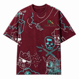 Servicio OEM, Camiseta de Sublimación de Alta Calidad, Logotipo Personalizado, Diseño Doodle, Camiseta Moderna - Product Image 3