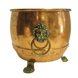 Maceta de Metal de Latón Martillado Estilo Vintage con Patas de Garra para Decoración del Hogar y Jardín - Product Image 6