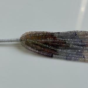 Cuentas facetadas de zafiro natural AAA, cuentas redondas de zafiro arcoíris, hilo de piedras preciosas para la fabricación de joyería, cuentas sueltas al por mayor. - Product Image 3