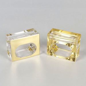 Anillo de Servilleta Cuadrado Acrílico Transparente Moderno, Florero, Porta Flores para Bodas y Fiestas - Product Image 6