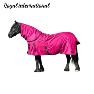 Couverture d'extérieur imperméable pour cheval avec couvre-cou intégré, respirante, robuste, pour écurie, drap de pluie équestre réglable - Product Image 1