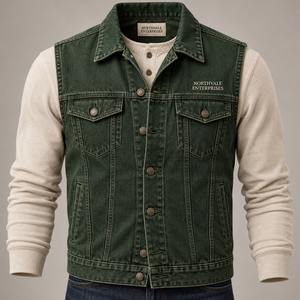Trendy Washed Denim <b>Vests</b> with Timeless Appeal New Hot Selling Fashionable Casual Denim <b>Vest</b> for <b>Men</b> <b>Winter</b> - Product Image 1