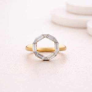 <b>Indian</b> Manufactured Luxury Moissanite Engagement <b>Ring</b> Handmade Wedding <b>Ring</b> for Women Beautiful Available For Sale - Product Image 1
