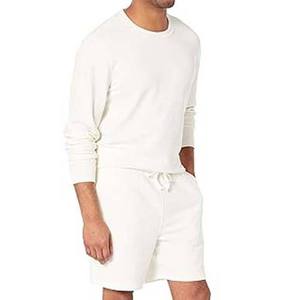 Thermal <b>Men's</b> Casual Terry Breathable Cotton Shorts Sleepwear Lounge <b>Pajama</b> <b>Set</b> Summer High Street Style - Product Image 1