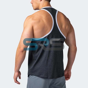 Camisetas sin mangas transpirables para hombre, tallas grandes, con tejido de encaje, estilo urbano, poliéster/algodón, ropa de gimnasio, las más vendidas - Product Image 3