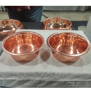 Hammered Polished Copper Dog Food & Water Bowl Durable Eco-Friendly Handmade Pet Feeder Decorative <b>Puppy</b> Bowl Trendy - Product Image 4