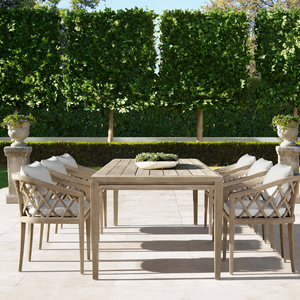 Mesa rectangular en oferta, estilo moderno y sencillo, ideal para comedor exterior, resistente a la putrefacción. - Product Image 6