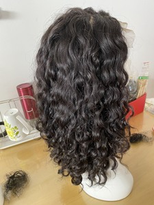 มัดผมมนุษย์ผมดิบแบบ100% จากกัมพูชาวิกผมแท้แบบติดด้านหน้ามีความละเอียด13*4 13*6สำหรับผู้บริจาควิกผมหนา - Product Image 4