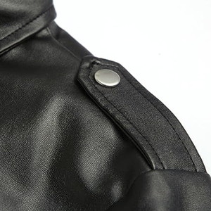 Chaqueta Bomber Personalizada de Cuero, Chaqueta de Invierno de Cuero para Hombre, Chaqueta de Cuero al por Mayor OEM, Chaqueta de Cuero Estilo Racer para Mujer - Product Image 5