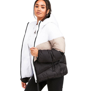 Chaqueta Acolchada de Plumón para Mujer, Diseño Nuevo con Decoración de Camuflaje y Perlas, Tejido de Punto, Venta Caliente - Product Image 3