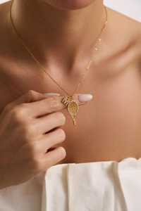 9K Gold Tennis Racket Pendant <b>Necklace</b> With Letter Charm <b>For</b> <b>Women</b> - Product Image 2