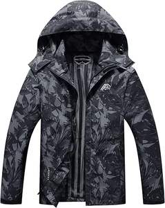 Chaqueta Cortavientos Larga de Invierno para Hombre, Diseño de Marca, con Capucha y Cuello Alto, Estilo Vintage, Impermeable y Resistente al Viento - Product Image 4