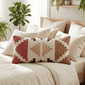 Nomadic Kilim Cushion <b>Cover</b> Handloomed Pillow with Geometric Ethnic Patterns Boho Home 18x18 Luxury Home Decor Pillow Cases - Product Image 4