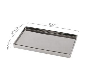 Plateau de rangement à bijoux rectangulaire en céramique plaqué argent de luxe léger, style nordique, multifonctionnel, pour l'affichage en hôtel - Product Image 3