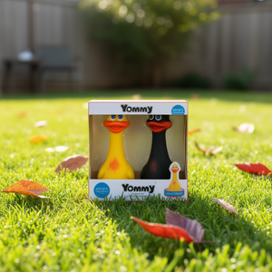 Jouet en latex Yommy en forme de canard 18 cm pour jeu interactif avec animaux de compagnie - Product Image 3