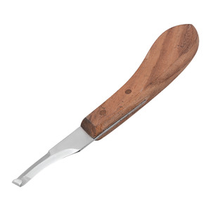 Cuchillo para Pezuñas de Caballo con Borde Curvo, Mango de Madera Antideslizante, Instrumento Veterinario para el Cuidado de la Salud Animal - Product Image 2