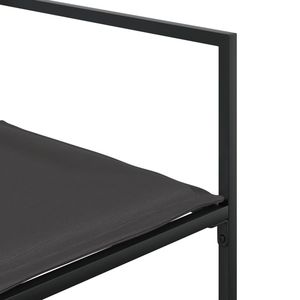 Conjunto de Comedor para Jardín Negro con Cojines Gris Oscuro, Incluye Mesa y Sillas - Product Image 6