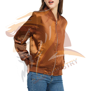 Wholesale Rate Custom Logo and Size Stylish <b>Women</b> Satin <b>Jackets</b> Customized High Quality <b>Women</b> Satin <b>Jacket</b> - Product Image 5