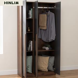 Armario Moderno de Tablero Laminado con 4 Puertas, Mueble de Dormitorio, Diseño Clásico Moderno, Gran Capacidad de Almacenamiento, Ideal para Casa de Alquiler - Product Image 5
