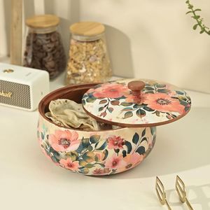 Pot à Roti en Bois Moderne, Support Contemporain pour Chapati, Fait Main, Accessoire de Cuisine pour Servir et Ranger, Idéal pour la Salle à Manger - Product Image 1