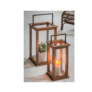 Farol de Madera para Decoración del Hogar, Centros de Mesa para Bodas Estilo Rústico, Decoración para Chimeneas y Reuniones Festivas - Product Image 5