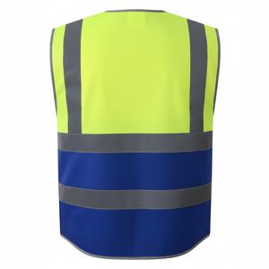 เสื้อกั๊กนิรภัยสะท้อนแสงสองสี โพลีเอสเตอร์ ระบายอากาศได้ดี ป้องกันรอยยับ ป้องกันการหดตัว มีหลายกระเป๋า ไซส์ใหญ่ สำหรับผู้ชาย - Product Image 2