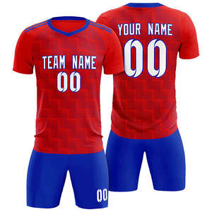 Custom Purple Yellow Soccer Jersey Set V-Neck Short Sleeve Sublimated Breathable Unisex Adult Team Apparel - Product Image 1