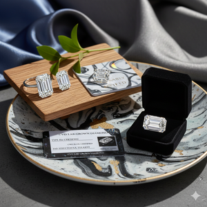 Exquisito Diamante Cultivado en Laboratorio con Corte Esmeralda, Certificado IGI, Color F, Obra Maestra, Pureza Óptica, Simetría, Joyería Fina Personalizada - Product Image 5