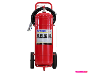 Extintor de Polvo Químico Seco ABC de 50 kg con Carro, Extintor Rápido con Clasificación de Incendio 10A 144B C y 2 Años de Garantía - Protección Contra Incendios Moderna - Product Image 1
