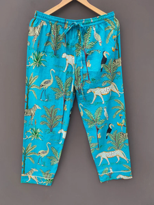 Camisones de Mujer con Estampado Animal, Conjunto de Dos Piezas, Tejido, para Dormir, Casual, de Verano, Suaves, Transpirables, 100% Algodón, Largo hasta la Rodilla, Manga Larga - Product Image 4