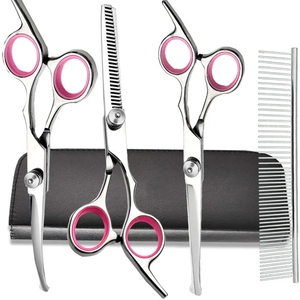 Ensemble de ciseaux de toilettage pour animaux de compagnie en acier inoxydable écologique, ciseaux droits pour couper les poils, ensemble de ciseaux de toilettage pour animaux de compagnie de haute qualité personnalisé - Product Image 6