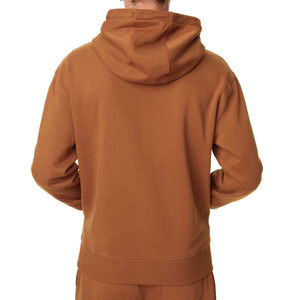 Sudadera con Capucha Marrón para Hombre, Corte Regular, Estilo Casual, Tejido de Felpa, Color Sólido, Bolsillo Delantero, Ropa de Otoño - Product Image 2