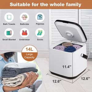 Chauffe-serviettes électrique moderne de 14 litres avec minuterie pour une expérience de spa à domicile - Product Image 3