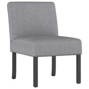 Sillón Tapizado en Tela Gris Claro, 100% Poliéster, Madera Contrachapada Sólida para Sala de Estar - Product Image 2