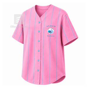 Camiseta personalizada de Jack & Jill of America con logo bordado en la parte delantera, color rosa y azul cielo, manga corta, para ropa griega unisex. - Product Image 2