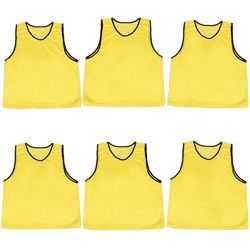Lot de 6 Débardeurs de Sport pour Adultes en Jaune, Taille Plus, Débardeurs pour Hommes - Product Image 1