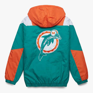 Veste coupe-vent zippée pour homme, style années 90, logo brodé personnalisé, nylon léger, imperméable, à capuche, veste de sport 76ers. - Product Image 6