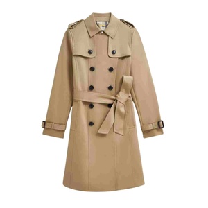 Gabardina de Mujer Casual con Forro de Poliéster Bordado para Otoño 2026, Nuevo Modelo con Cuello Vuelto y Doble Abotonadura Abierta - Product Image 5