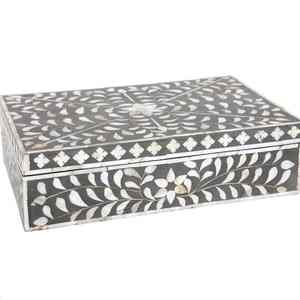 Caja Étnica India Hecha a Mano con Incrustaciones de Madera y Hueso – Perfecta para Joyas, Anillos, Pulseras, Collares - Product Image 5