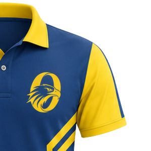Maillot de cricket bleu et jaune pour homme, manches courtes, uniforme de match, vêtements d'entraînement en plein air, vêtements de cricket - Product Image 4