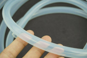 Clear <b>Silicone</b> Tubing Flexible <b>Hose</b> for Medical Use Surgical Kit CE Certified Red Background - Product Image 3
