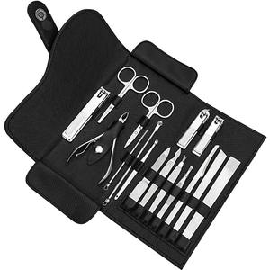 DANTRIC IMPLANTS Professional Stainless Steel Classic Nail <b>Kit</b> for <b>Manicure</b> Includes 5-in-1 Nail Clipper & Accessories - Product Image 1