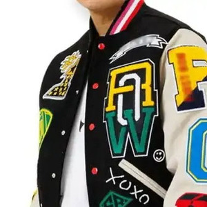 ผู้ผลิตแจ็คเก็ต Letterman แบบ OEM ขายส่ง แจ็คเก็ต Varsity ปักลายเชนีลล์ แจ็คเก็ตวินเทจแบบกำหนดเอง แจ็คเก็ตเบสบอลสำหรับฤดูหนาว - Product Image 5