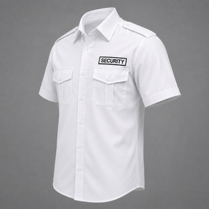 Polo d'été en coton à manches courtes boutonné pour homme - Uniforme <span class=keywords><strong>de</strong></span> sécurité - Product Image 2