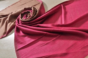 New Versatile Simple Solid Color Scarf Autumn Winter <b>Wool</b> Fashion Commuting Plain Weave Shawl Fine <b>Wool</b> Zari Reversible Stoles - Product Image 3