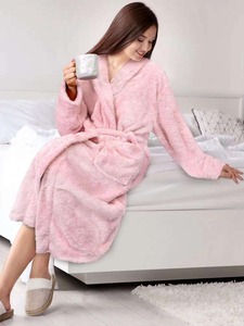 ผู้จัดจำหน่ายขายส่งเสื้อคลุมอาบน้ำผ้าเทอร์รี่คอตตอน 100% คุณภาพสูง นุ่มพิเศษ สำหรับโรงแรม สปา และผู้หญิง - Product Image 4