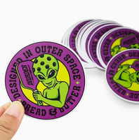 Étiquettes personnalisées écologiques en PVC pour vêtements d'animaux avec bord découpé au laser et autocollant lenticulaire 3D à estampage à chaud