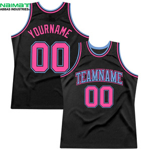 Camiseta de Baloncesto Personalizada con Contraste de Color, Malla Rosa y Azul Vibrante, Chaleco Deportivo sin Mangas para Entrenamiento de Equipo - Product Image 1