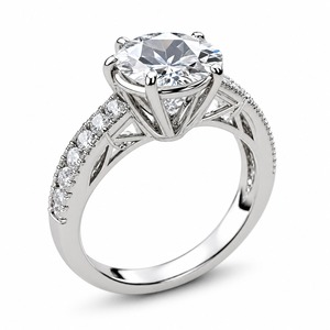 Anillo de Compromiso Roy Diamond con Diamante Clásico de Corte Brillante, Plata 925 con Baño de Rodio, Engaste de Garras, Joyería para Mujer, Certificado IGI - Product Image 4